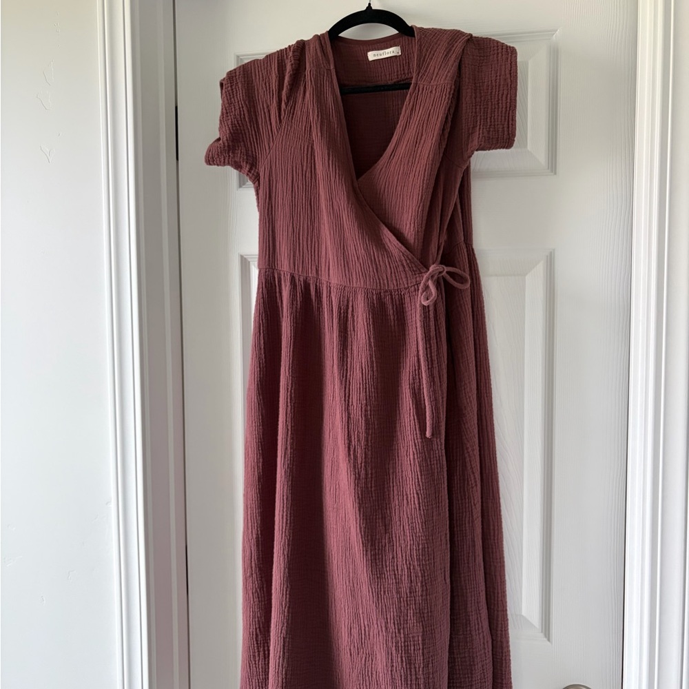 Neuflora Fall River Dress Dusty Burgundy Size Medium